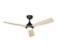 KLARSTEIN Fiji Flow Ventilateur Plafond avec Lumière - Smart App & Télécommande, LED Dimmable, 6 Vitesses, Modes Été & Hiver, Silencieux, 132cm, Érable