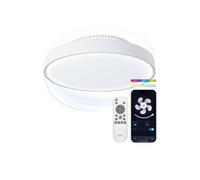 Ventilateur de plafond Ksix Mistral avec éclairage LED à intensité variable - Diamètre 43,6 cm -