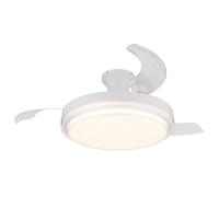Ventilateur de plafond, lampe de plafond à intensité variable, télécommande, rotation à droite/à gauche, CCT, minuterie, métal, 1x LED 40 W, 1 550 lm, 2 700-6 500 K, D 106,6 cm
