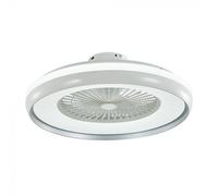 Ventilateur de plafond Lampe de plafond Ventilateur Lampe de salon, CCT Télécommande 3 niveaux Minuterie, 1x LED 32W 3000Lm blanc chaud-blanc froid, DxH 60x20cm