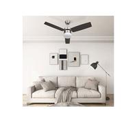 Ventilateur de plafond lampe et télécommande 108cm Marron foncé 51491