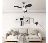 Ventilateur de plafond lampe et télécommande 76 cm Marron foncé