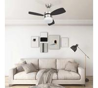 Ventilateur de Plafond Lampe et Télécommande 76 cm Marron Foncé Salon vidaXL