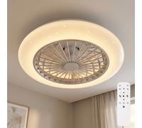 Ventilateur De Plafond Lampe Plafond Ciel Étoilé CCT Télécommande Dimmable LED