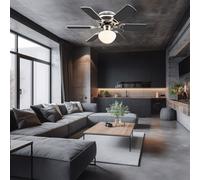 Ventilateur de Plafond Lampe Vor-Rücklauf 3-Stufen Aile Changeable