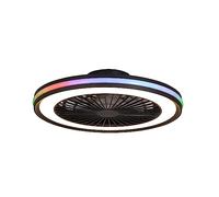Ventilateur de plafond LED 60 W Gamer 55,6 x 14,2 cm Noir avec télécommande Lumières RVB