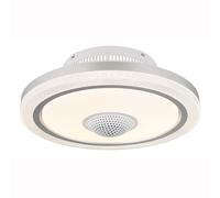 Ventilateur de plafond LED à intensité variable avec télécommande Purificateur d'air Désodorisant Lampe de plafond, minuterie, veilleuse, 35W 1750lm blanc chaud-blanc froid, DxH 50x21 cm