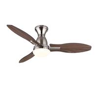 Ventilateur de plafond LED avec mode été hiver Lampe de plafond à intensité variable avec télécommande, 6 niveaux, ailes réversibles, 22W 1660lm blanc chaud, blanc neutre, blanc froid, D 107 cm