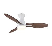 Ventilateur de plafond LED dimmable avec télécommande mode été hiver Plafonnier, 6 niveaux, ailes réversibles, 22W 1660lm blanc chaud, blanc neutre, blanc froid, D 107 cm