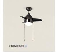 Ventilateur de Plafond LED Noir 66cm Modern 6000K