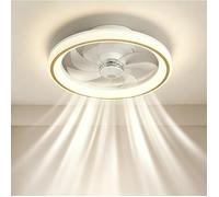 Ventilateur de plafond LED simple, télécommande gradation infinie vitesse du vent à 6 niveaux salon et chambre