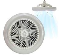 Ventilateur de plafond LED, ventilateur lumineux | Lumière LED pour petit ventilateur à douille,Lampe de ventilateur de chambre à coucher, luminaires de plafond réglables, ventilateur de plafond pour