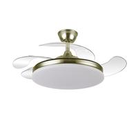 Ventilateur de plafond LED Yatek KALA 59W dore pales retractables