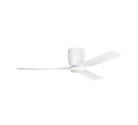 Ventilateur de plafond LERICI en métal blanc 1xLED