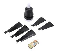 Ventilateur de plafond Light Dimmable, 3 couleurs Temps 3 Viets de vent 1H 2H 4H TIMER E26 Small Fan Lampe avec télécommande pour la cuisine de la chambre (Noir)