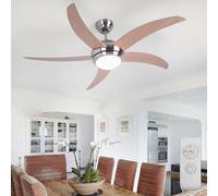 Ventilateur de Plafond Luminaires Holzventilator Pour Rendements Télécommande D