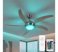Ventilateur de Plafond Luminaires Holzventilator Refroidisseur D'Ambiance