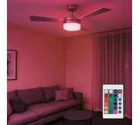 Ventilateur de Plafond Luminaires LED Rvb Changeur Couleur Dimmable Télécommande