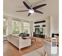 Ventilateur de Plafond Luminaires Salon LED Télécommande 3 Niveaux