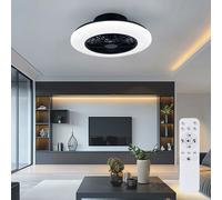 Ventilateur de Plafond Luminaires Salon LED Télécommande Dimmable D 50 CM