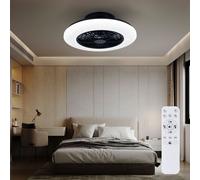 Ventilateur de plafond avec éclairage et télécommande Plafonnier silencieux avec ventilateur et effet d'étoile, marche avant-arrière Dimmable CCT Timer, 30 Watt LED 3500lm 2700-6500K, D 49 cm