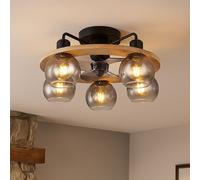Ventilateur de Plafond Luminaires Télécommande Minuteur Verre LED D 55 CM