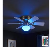 Ventilateur de Plafond Luminaires Variateur Tension Télécommande Vor Retour Rvb