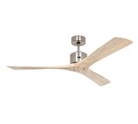 Ventilateur de plafond Macau Chrome / Bois naturel CasaFan