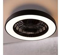 Brilliant Ventilateur de plafond noir Mazzaro avec lampe RVB - G93854/06