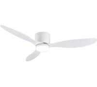Ventilateur de plafond moderne,à distance, lumière LED à économie d'énergie, BLANC, 52inch(132cm)