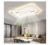 Ventilateur de Plafond Moderne sans pales : Ventilateur avec éclairage LED à 6 Vitesses pour Salon, Chambre, Chambre d'enfant (Longueur 110 x 70 cm, variateur à Distance)