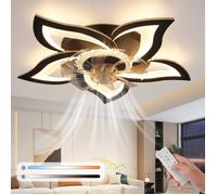 Ventilateur de plafond - NETTLIFE - 48W - 3 températures de couleur - 6 vitesses - Télécommande