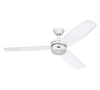 Ventilateur de plafond Night Flight Blanc / Transparent Blanc
