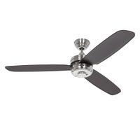 Ventilateur de plafond Night Flight Chrome / Wenge CasaFan