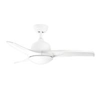 Orbegozo CP 126105 Ventilateur de plafond 105 cm moteur DC 35 W 6 vitesses 3 pales silencieux télécommande réversible été/hiver LED 24 W 1200 lm 3000-6500 K minuterie 1-8h 2 tiges incl.