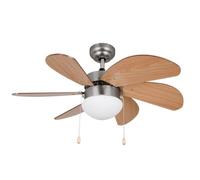 VENT. PLAFOND CP-15075N LUZ 75 CM NIQUEL BOIS