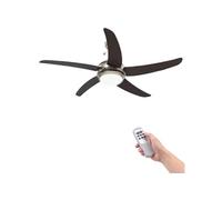 vidaXL Ventilateur de plafond orné avec lampe 128 cm Marron