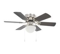 vidaXL Ventilateur de plafond orné avec lumière 82 cm Marron foncé