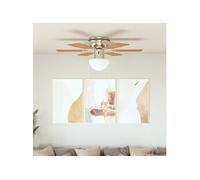 Ventilateur de plafond orné avec lumière 82 cm Marron clair