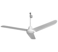 VENTILATEUR DE PLAFOND pales droites, 142 cm Hauteur monté 69 cm, blanc, IP54, CE