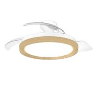 Philips Ventilateur de plafond Bliss – pales rétractables, Ø106 cm, bois, LED, télécommande
