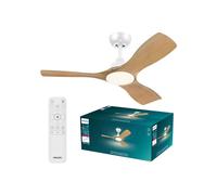 Ventilateur de plafond Philips Olas 30 avec LED intégrée 106 cm, moteur DC, télécommande RF, 6 vitesses, blanc