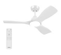 Philips Ventilateur de plafond LED 3 pales 107 cm 30W, lumière 3000–6500K, télécommande, blanc