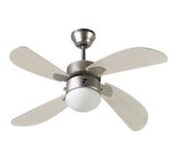 Ventilateur de Plafond Plafonnier FARELEK BERMUDES 107 cm réversible 4 pales chene G