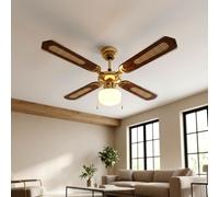 Ventilateur de Plafond Plafonnier Refroidisseur D'Ambiance Tirette Pour Retour D