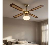 Ventilateur de Plafond Plafonnier Salon Vor Rendements 3 Niveaux LED D 105 CM