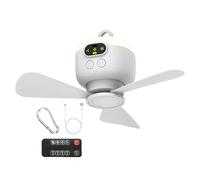 Ventilateur de plafond portable avec crochet | Télécommande sans fil | Pour la circulation de l'air extérieur, tonnelle, camping, atelier, chambre, garage, terrasse, auvent de camping-car