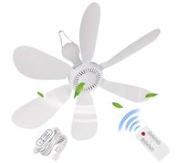 Ventilateur de plafond portable avec ventilateur de camping silencieux suspendu à 4 niveaux à 4 niveaux distance avec une tempête vitesse et un fil long 6 lames pour le plafond portable en gazeb