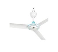 Ventilateur de plafond portable silencieux 12V DC-Mini suspendu pour camping, gazebo, chambre ou dortoir-Blanc et bleu