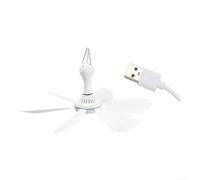 Ventilateur de plafond portable USB pour tente de camping, six design silencieux avec télécommande, quatre réglages de circulation d'air, petit ventilateur alimenté par piles pour dortoir (A)
